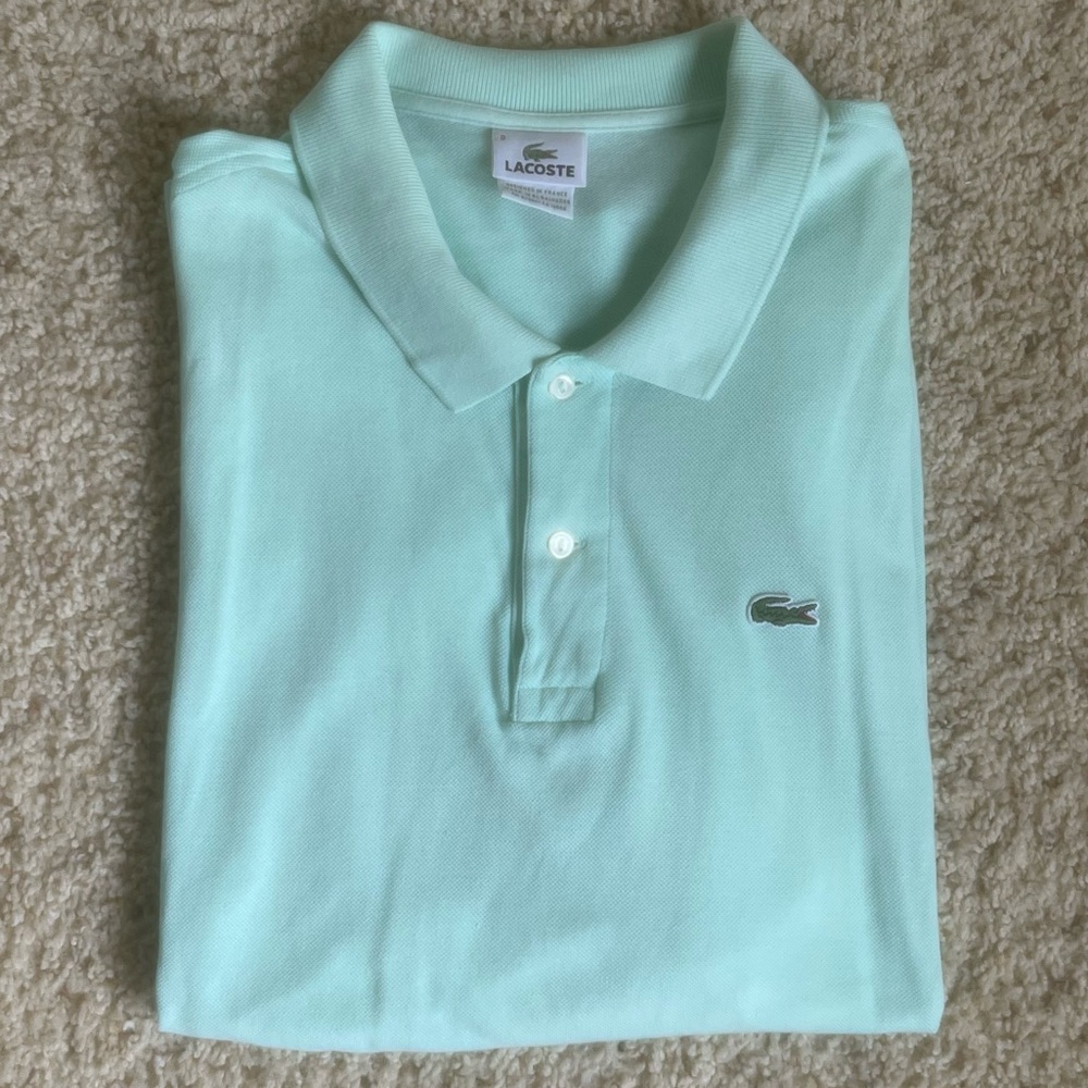 LACOSTE - mint green polo shirt